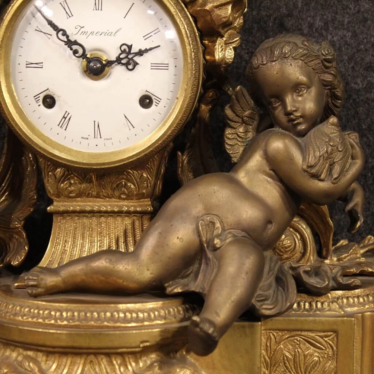 French clock in bronze and gilded antimony, '900 1142228