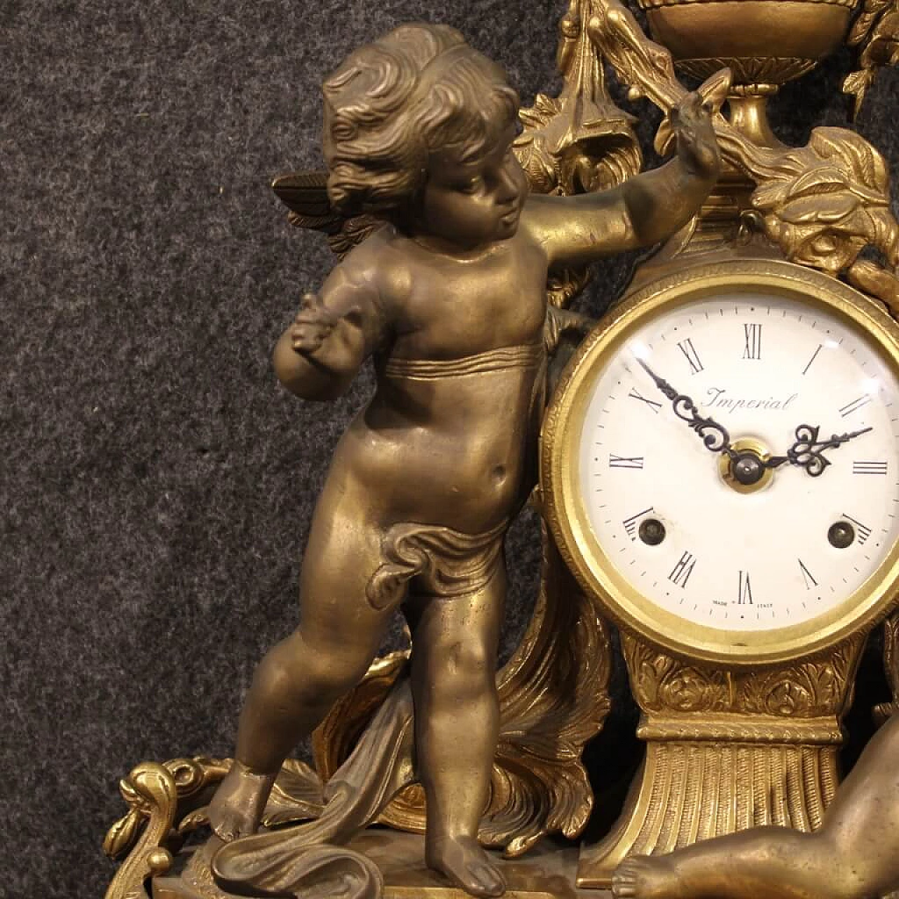 French clock in bronze and gilded antimony, '900 1142229