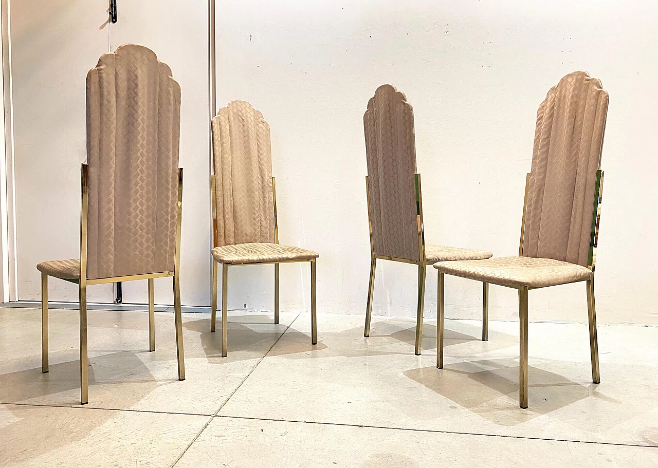 4 Brass chairs by Alain Delon, 70's 1183200