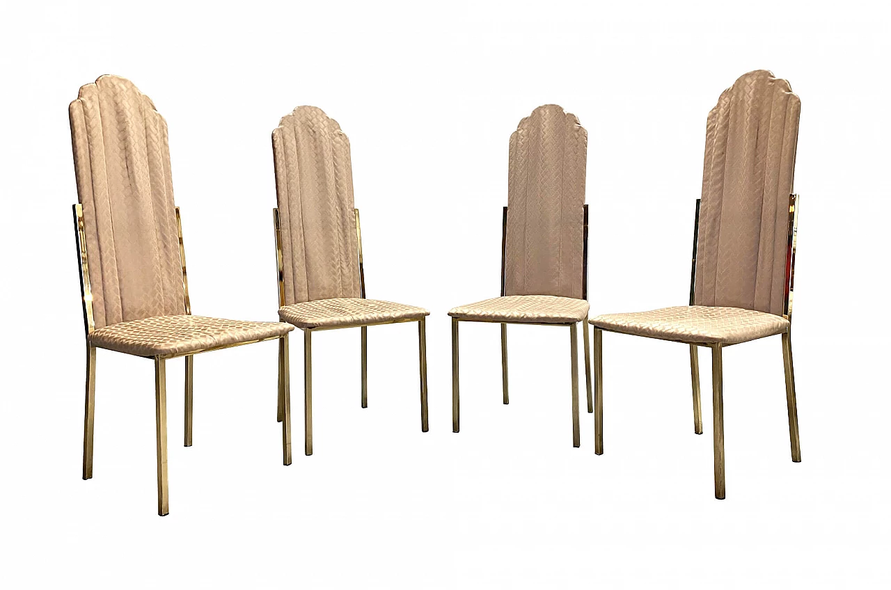 4 Brass chairs by Alain Delon, 70's 1183935