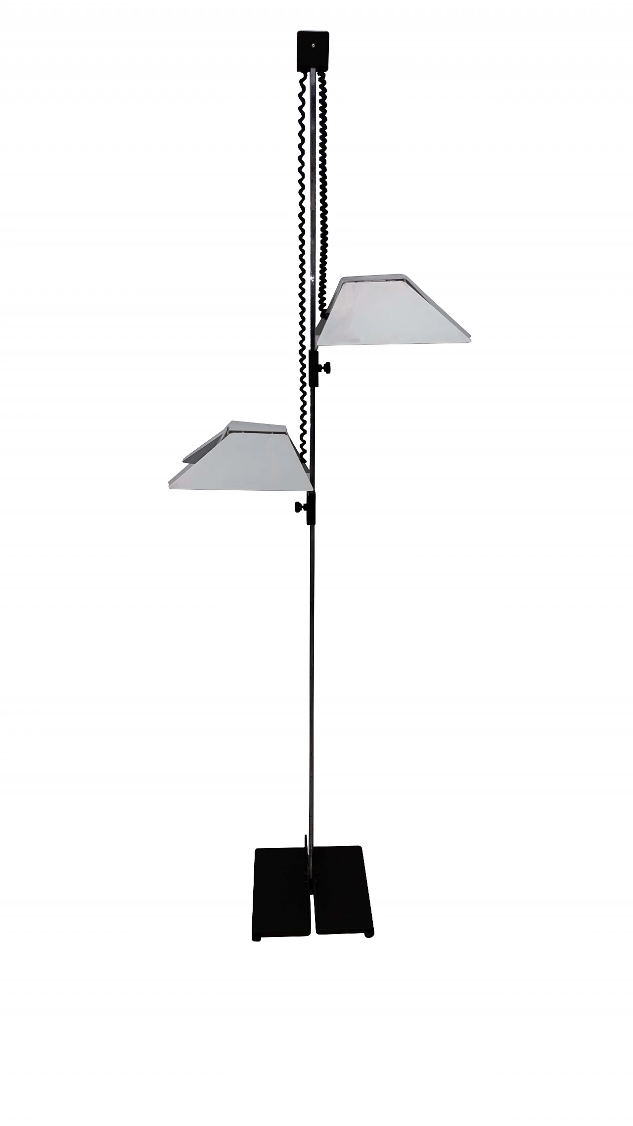 Adjustable floor lamp with 2 lights with white flaps, 90s 1186871