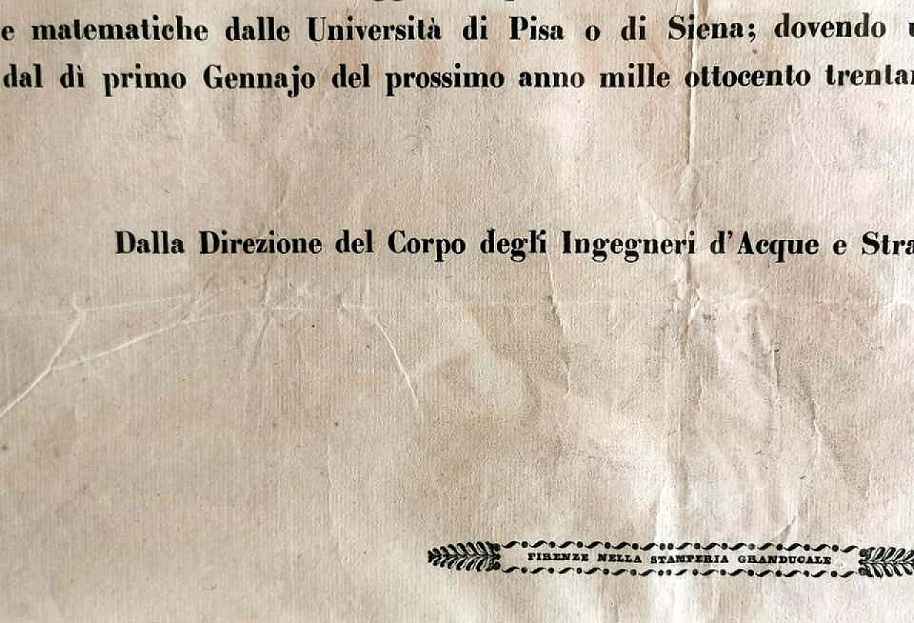 Document of the Grand Duchy of Tuscany Leopold II, 1838 1187685