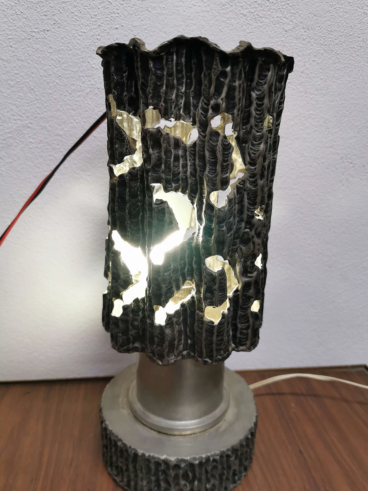 Pewter table lamp, 60s 1188103