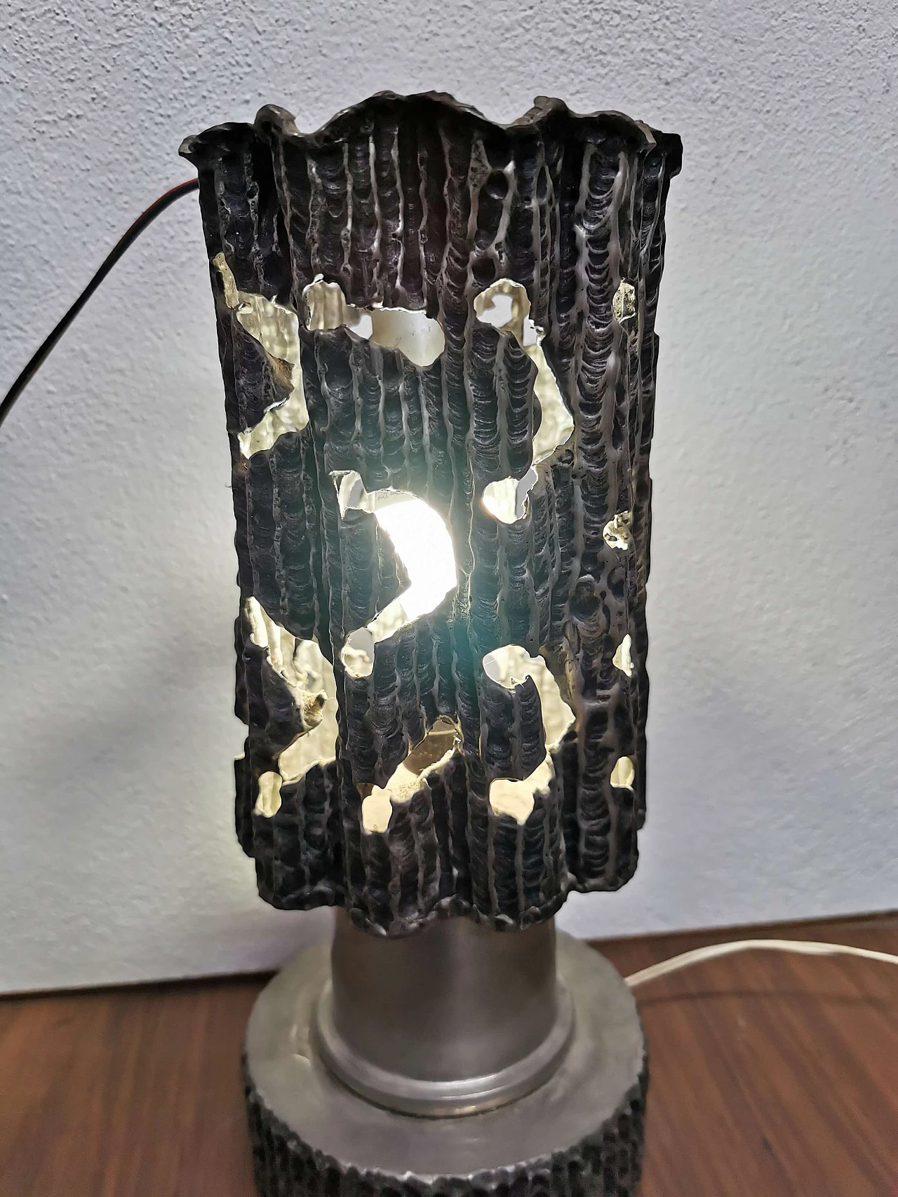 Pewter table lamp, 60s 1188104