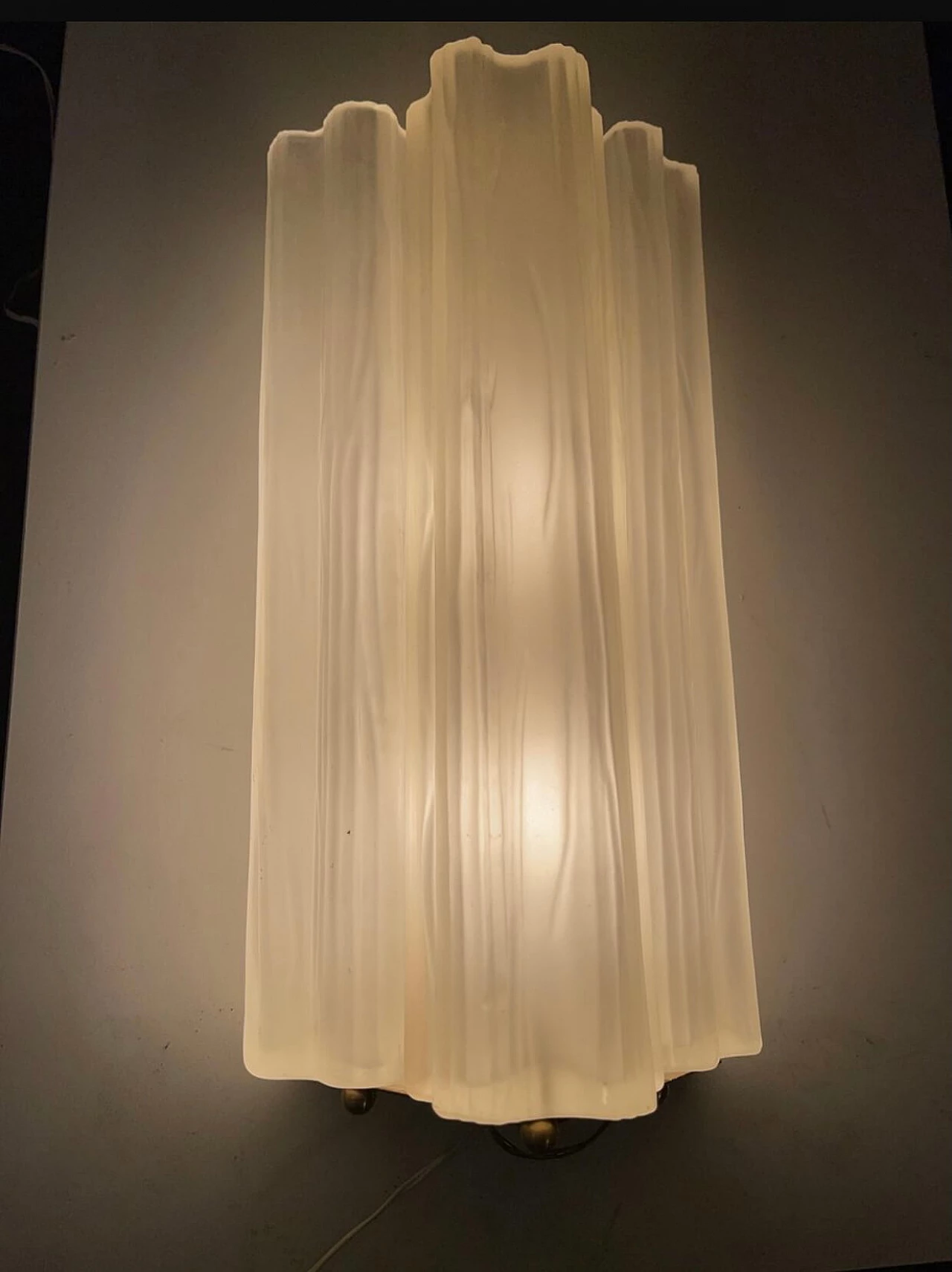 Pair of midcentury Murano glass tube lamps, 50s 1192783