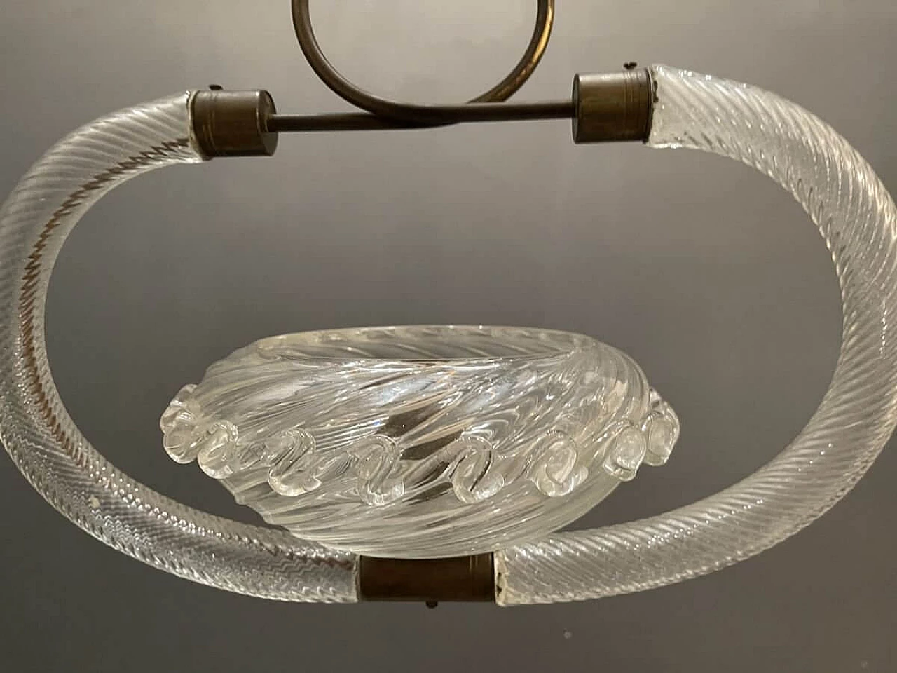 Murano glass ceiling lamp by Ercole Barovier, 40s 1194267