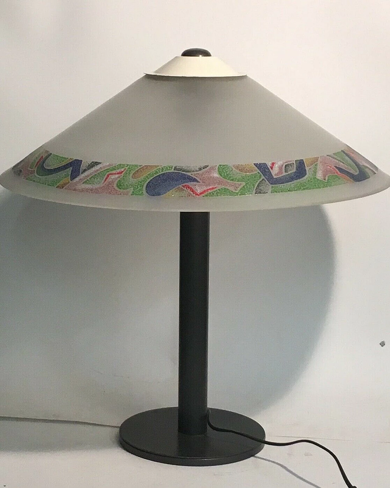 Murano glass table lamp signed Ghisetti, 80s 1197023