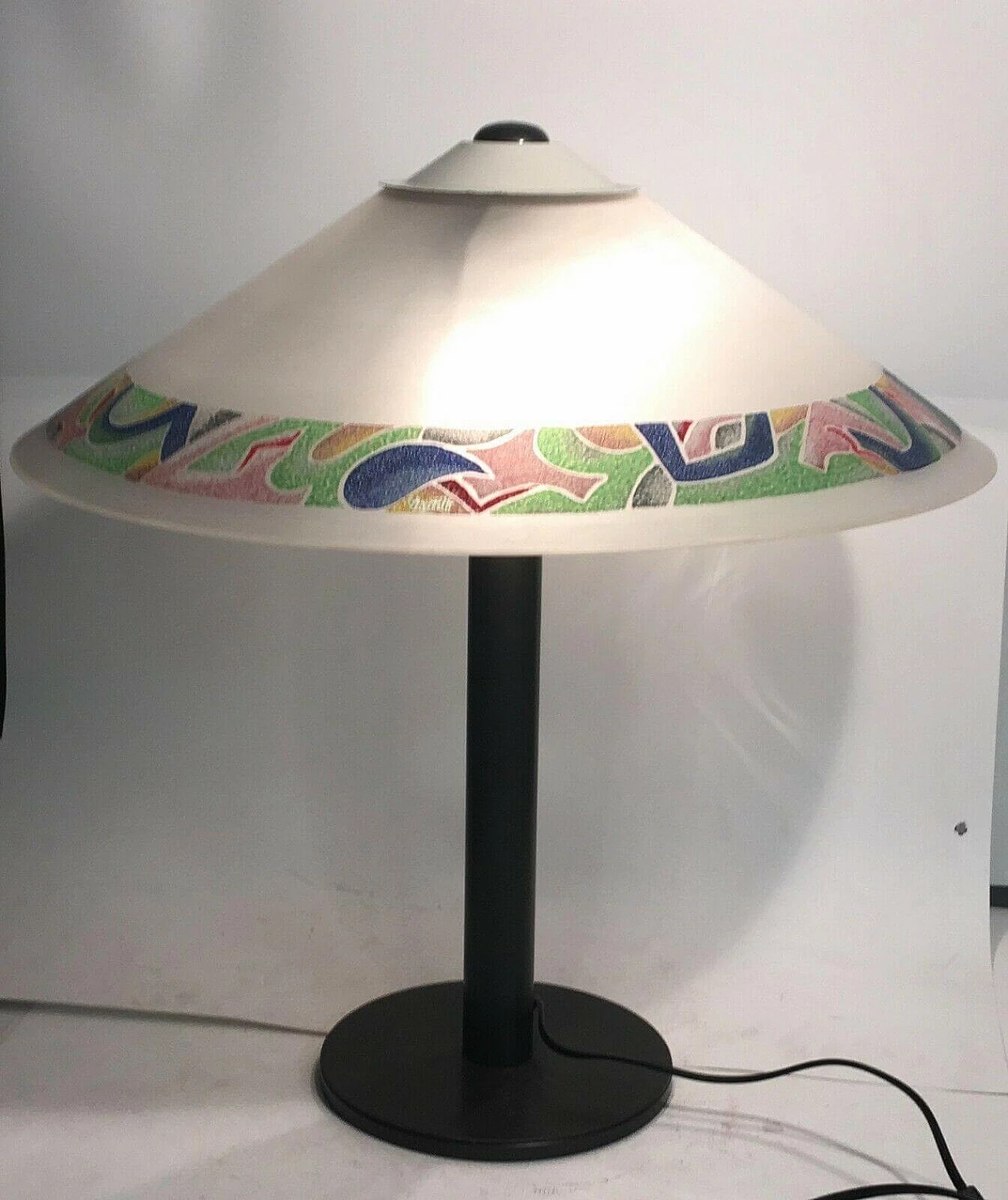 Murano glass table lamp signed Ghisetti, 80s 1197025