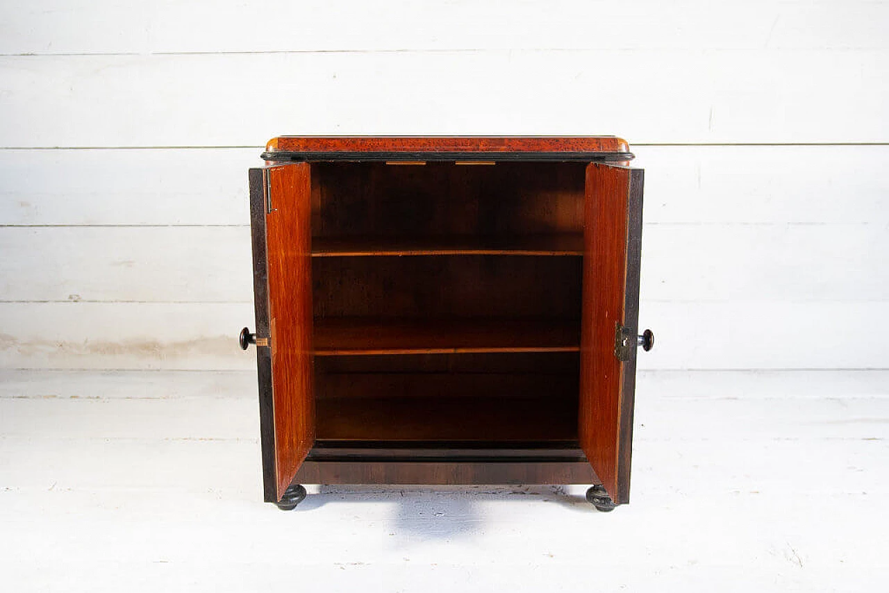 Piccola credenza in palissandro e radica, inizio '900 1197223