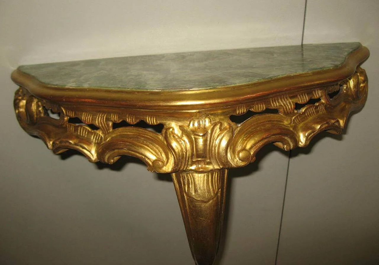 Gilded console baroque style, 50s 1197416