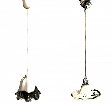 Pair of Murano glass chandeliers by La Murrina, 80s