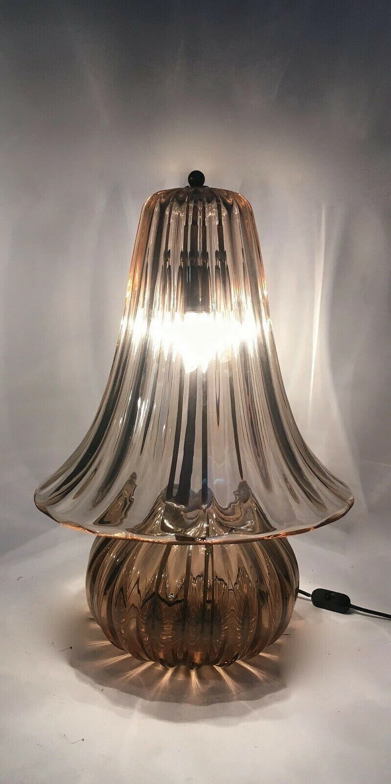 1950's Blown outlet Glass Table Lamp.