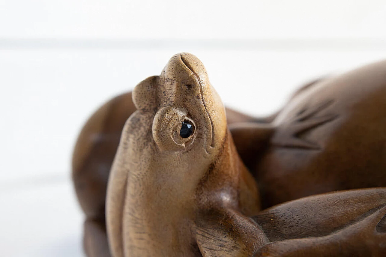 Large wooden statue of Frog and Frogs, early '900 1205882