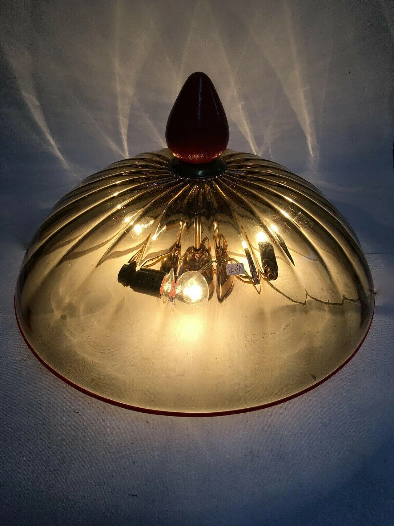 Murano glass ceiling lamp by Toso, 70s 1206495