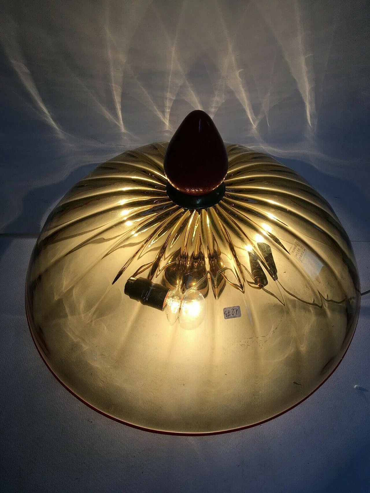 Murano glass ceiling lamp by Toso, 70s 1206496