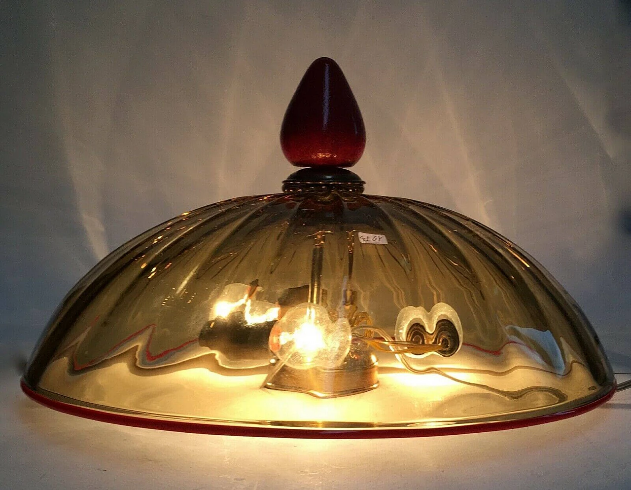 Murano glass ceiling lamp by Toso, 70s 1206499