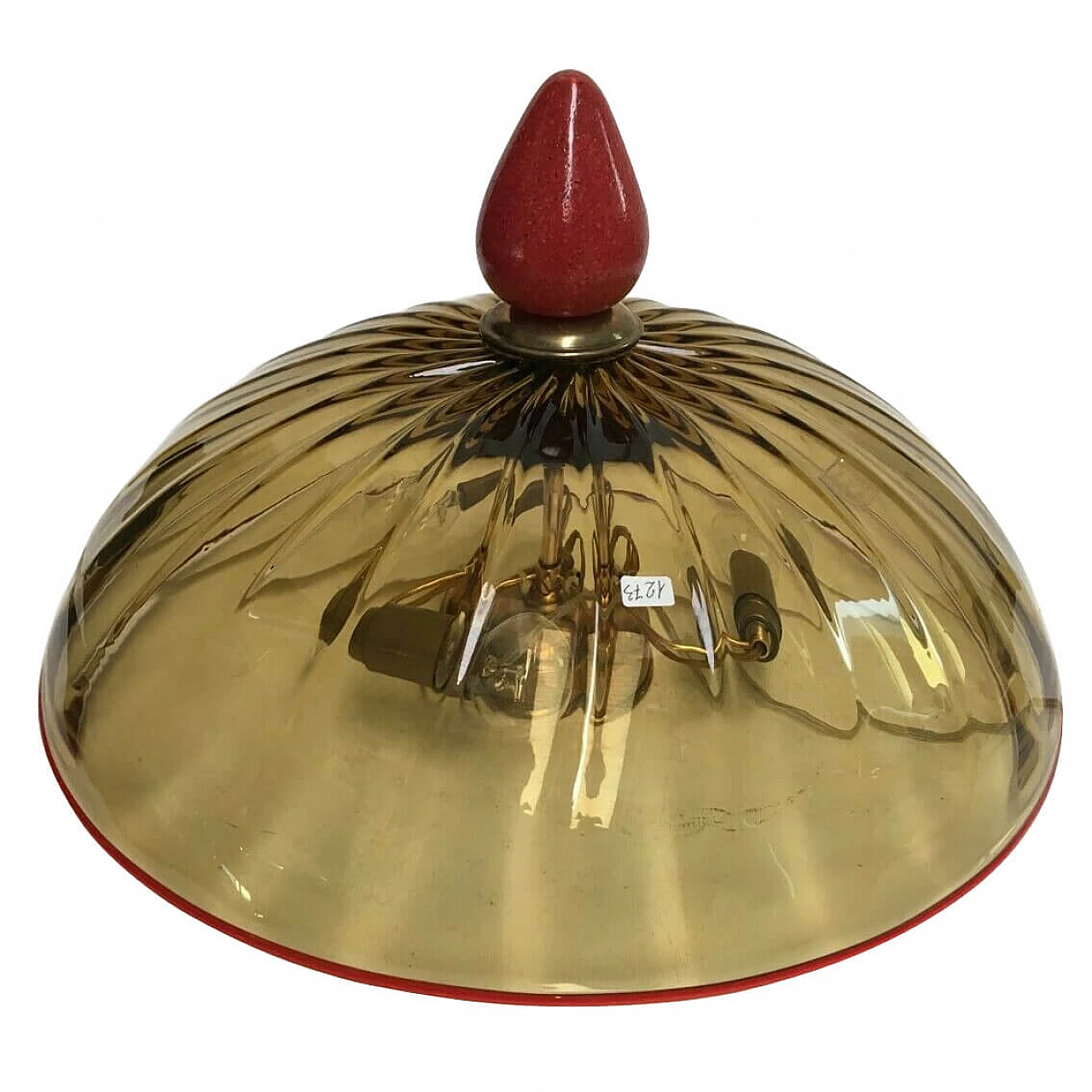 Murano glass ceiling lamp by Toso, 70s 1207211