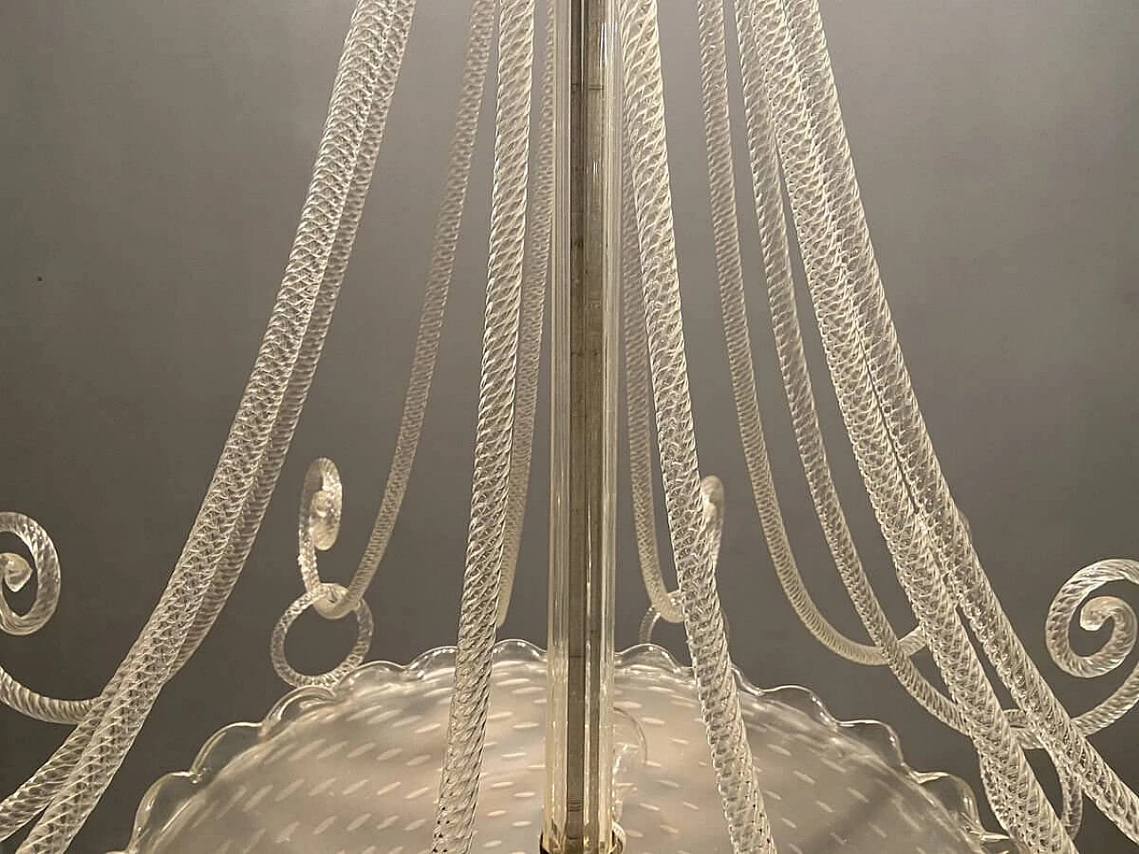 Large Art Deco chandelier by Ercole Barovier, 40s 1207333