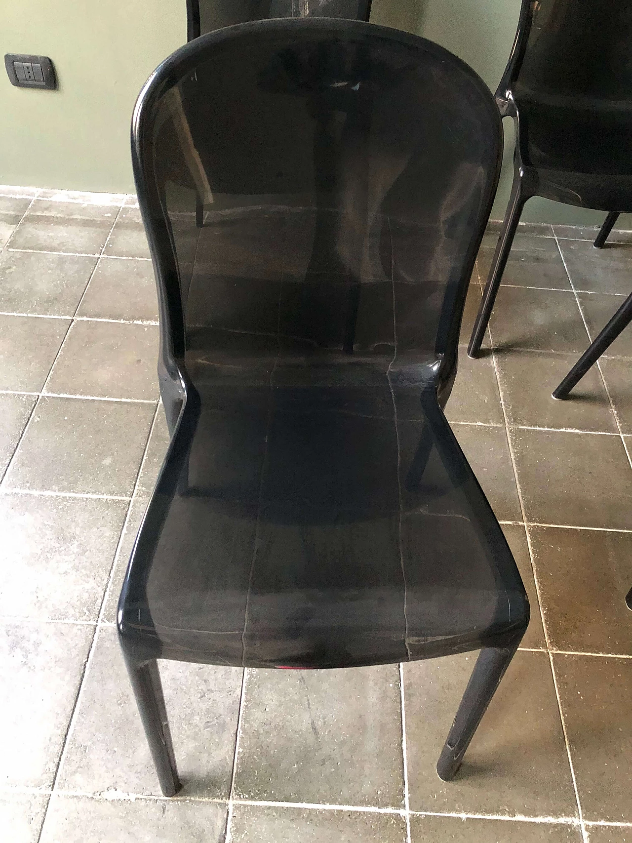 6 Acrylic stacking chairs, 60s 1210105