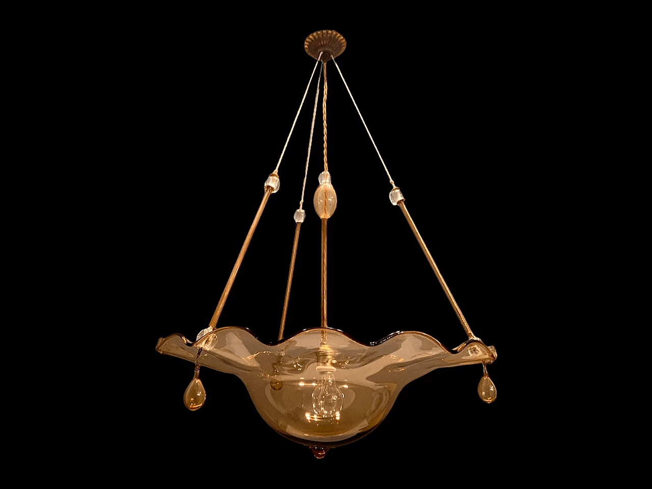 Chandelier in Murano glass by Paolo Venini, 50s 1214613