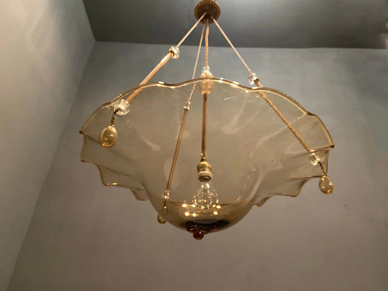 Lampadario in vetro di Murano di Paolo Venini, anni '50 1214621