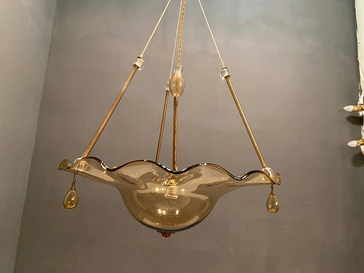 Lampadario in vetro di Murano di Paolo Venini, anni '50 1214623