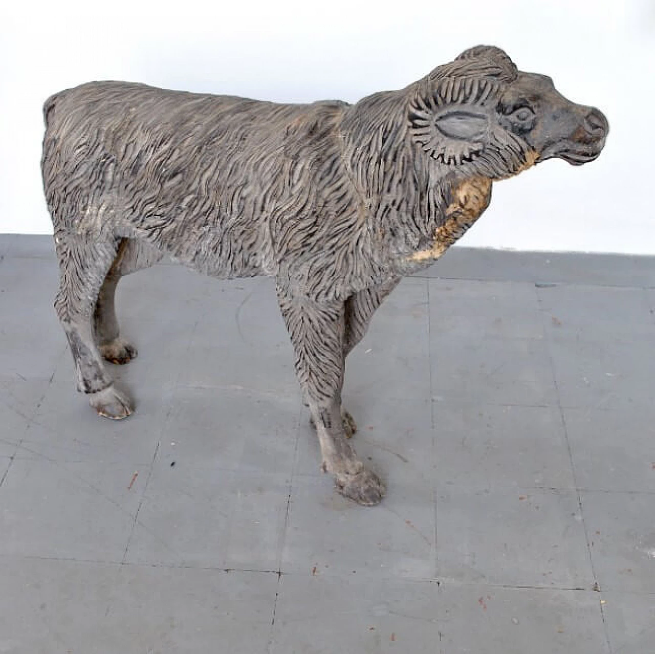 Wooden statue representing a ram, 50s 1215680