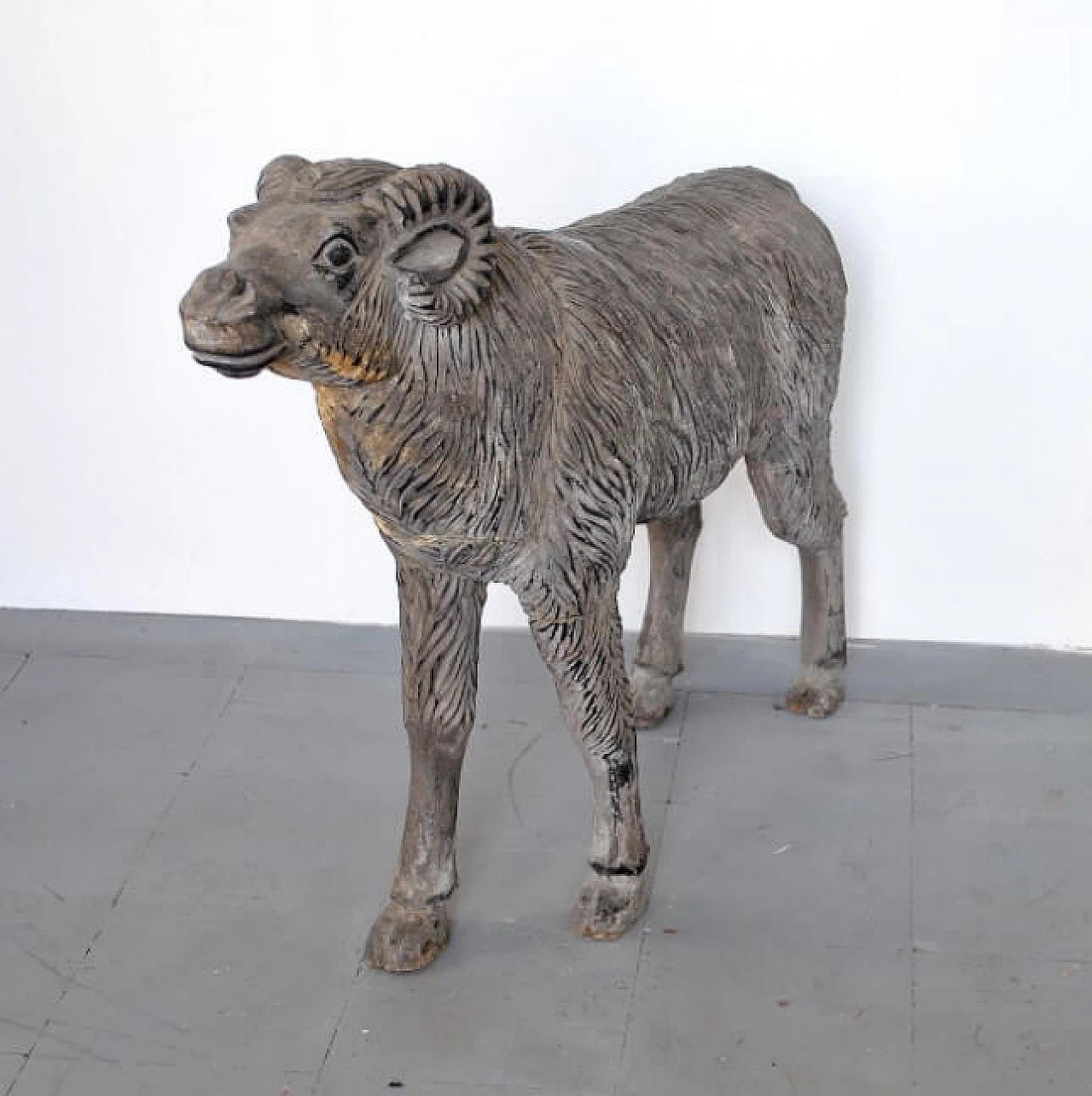 Wooden statue representing a ram, 50s 1215685