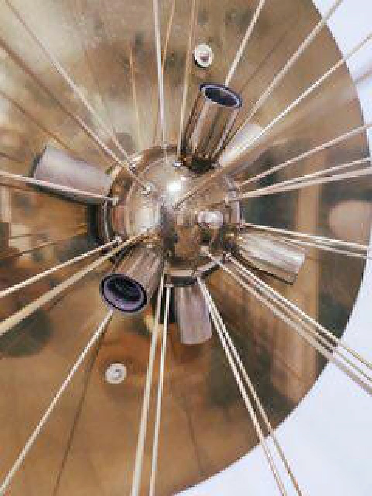 Sputnik ceiling lamp in brass, 70s 1219303