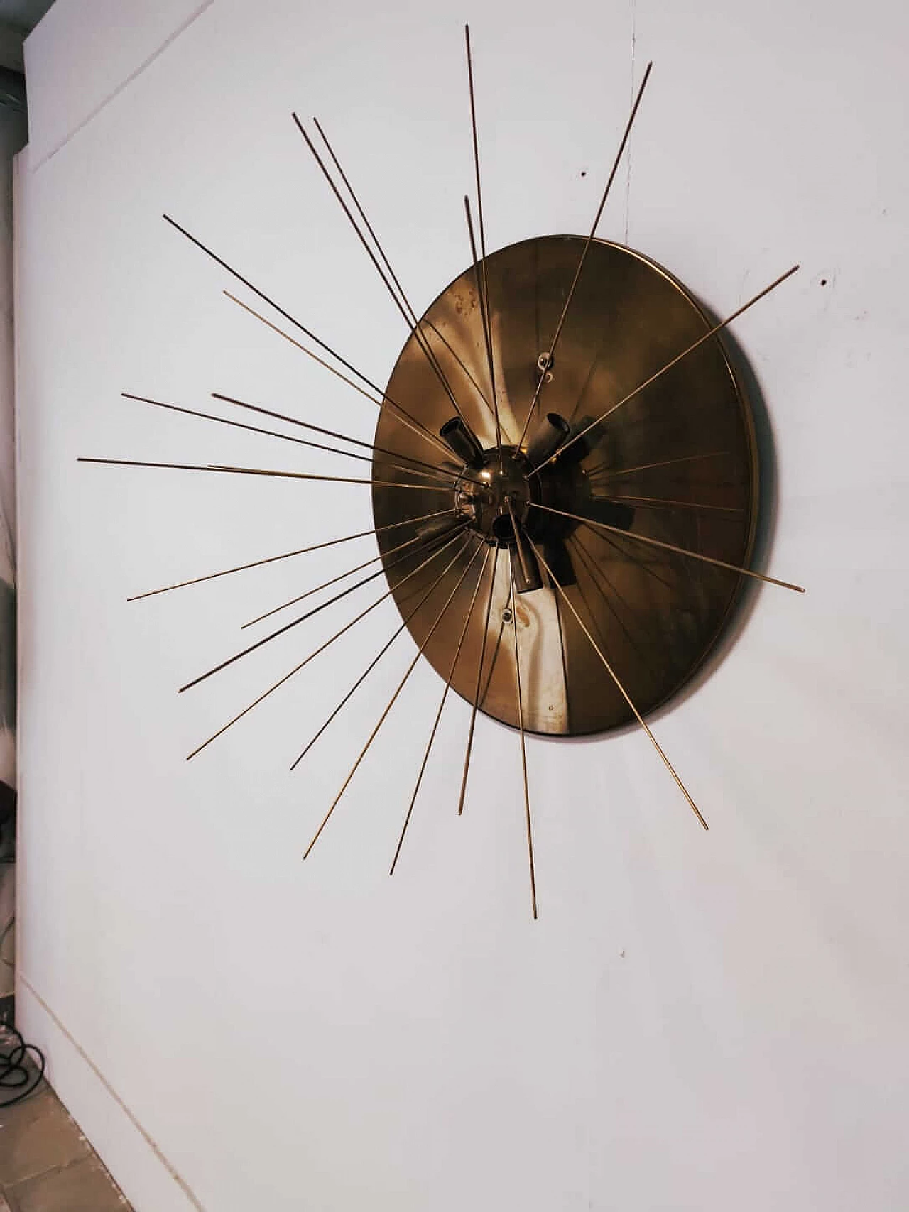 Sputnik ceiling lamp in brass, 70s 1219305