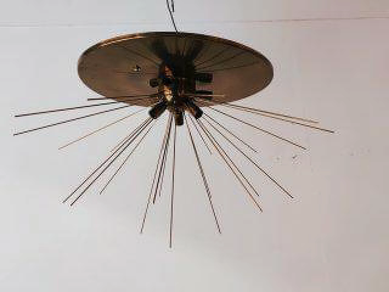 Sputnik ceiling lamp in brass, 70s 1219309