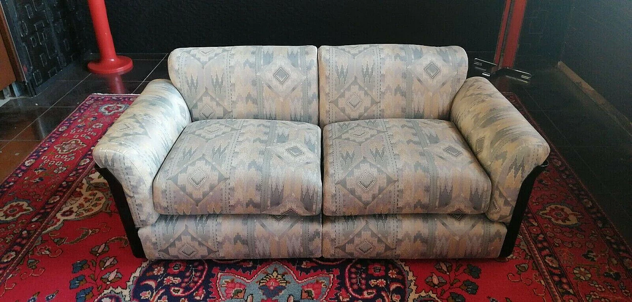 Pair of Larissa sofas in plexiglass and fabric by Vittorio Introini for Saporiti, 70s 1220559