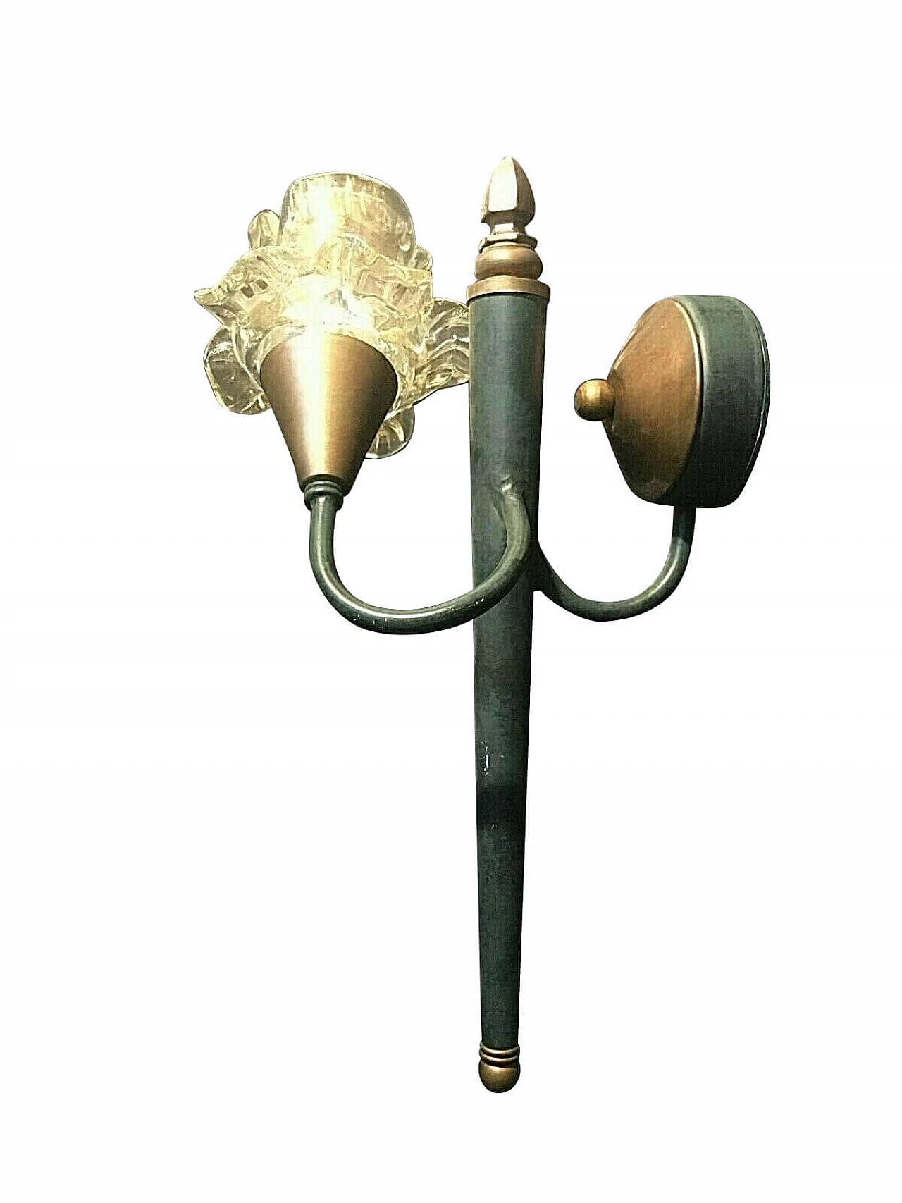 Wall sconce in Murano glass and wrought iron by Banci, 70s 1235583