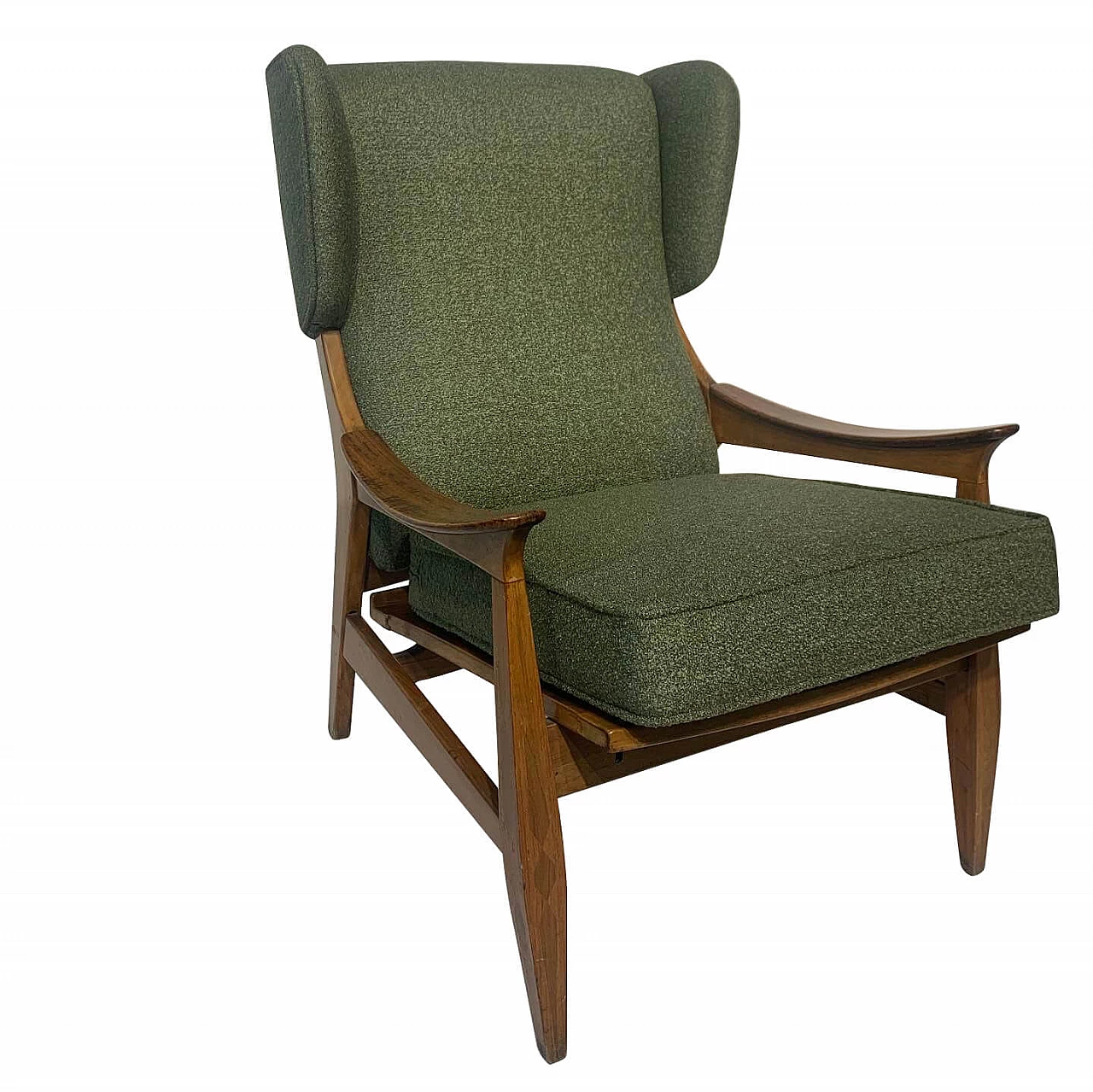 Armchair in bouclé fabric, 50s 1237164