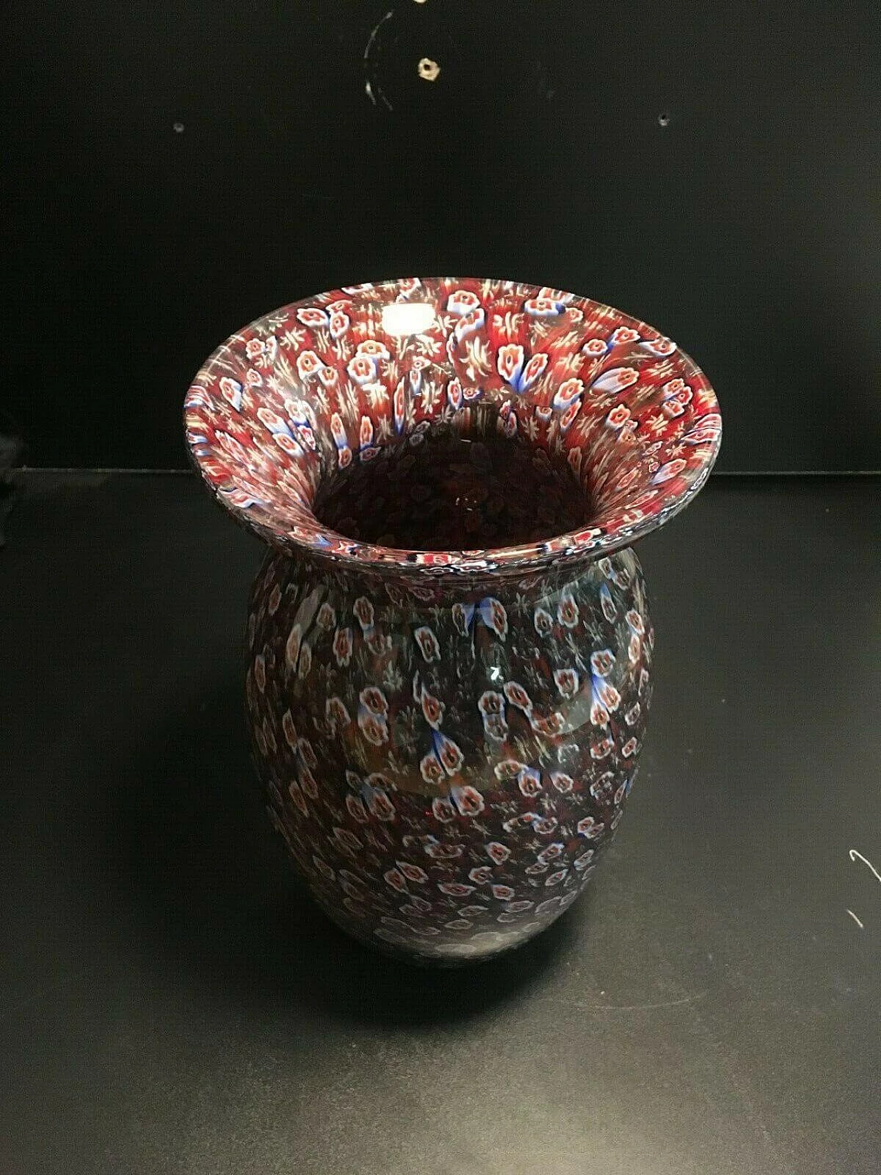 Vaso con murrine in vetro di Murano di Silvano Signoretto per Mazzucato, anni '60 1239778