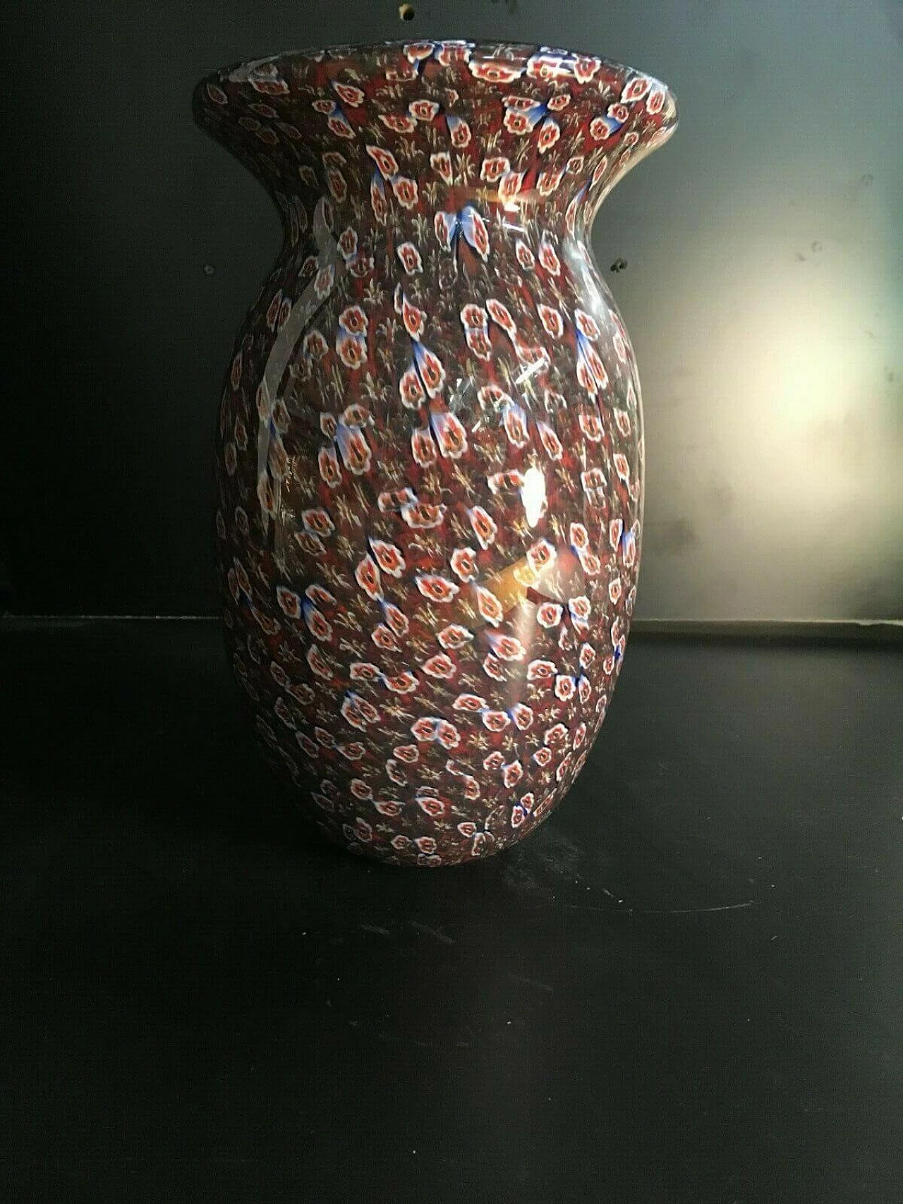 Vaso con murrine in vetro di Murano di Silvano Signoretto per Mazzucato, anni '60 1239779