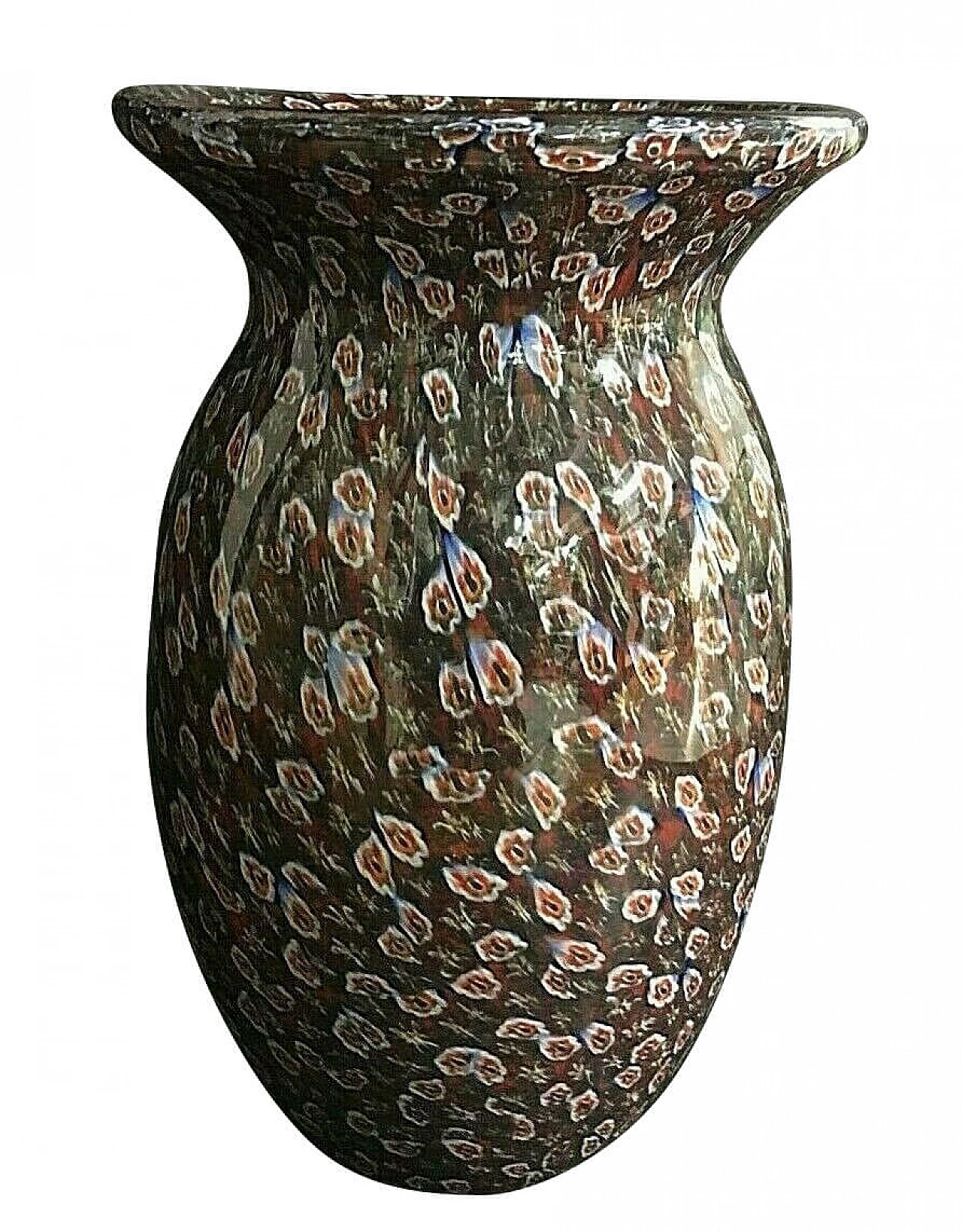 Vaso con murrine in vetro di Murano di Silvano Signoretto per Mazzucato, anni '60 1240000