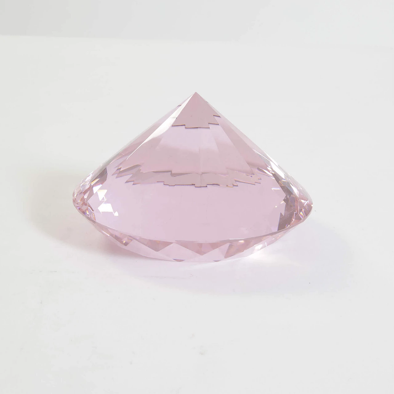 Pink stained glass paperweight, 70s 1240227