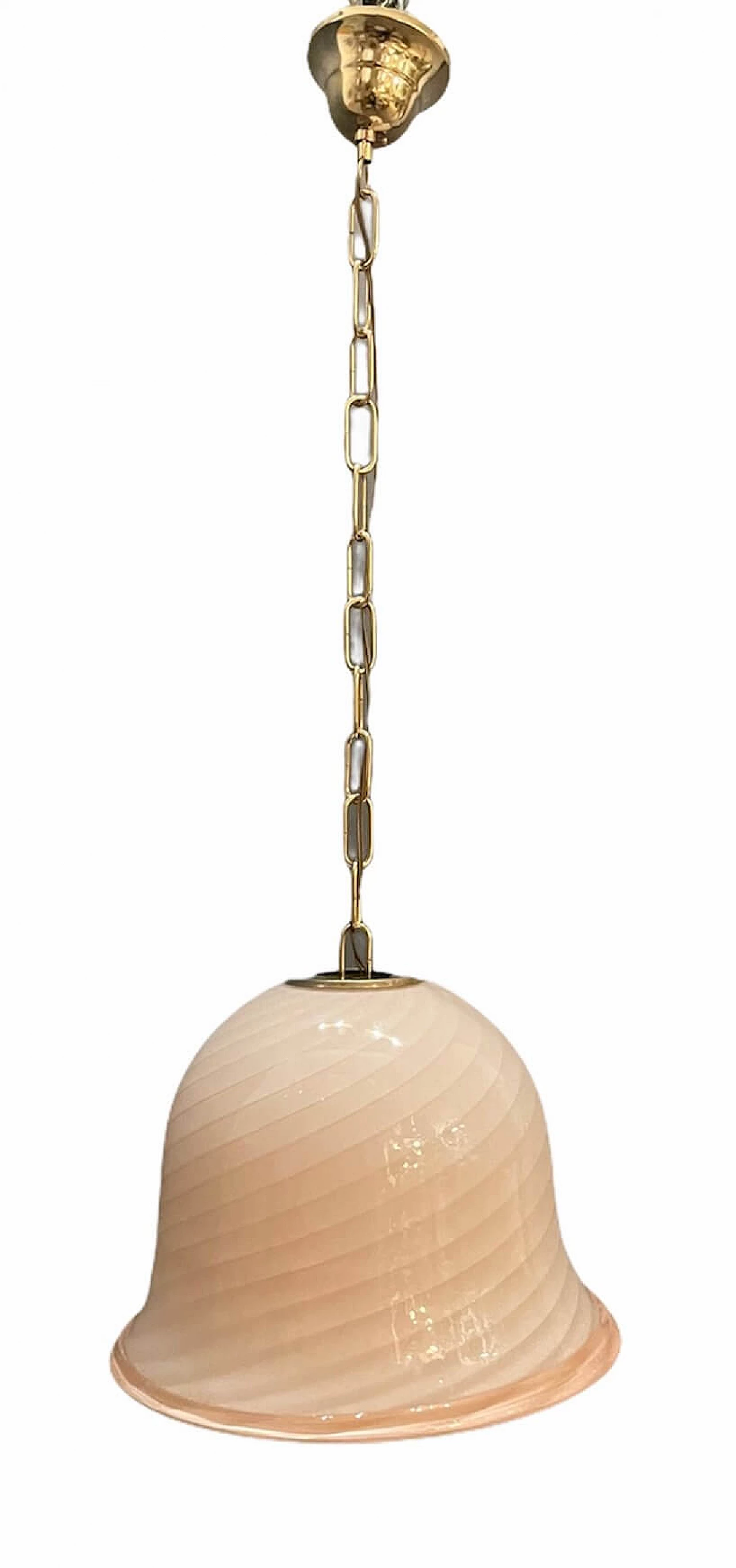 Murano pink glass pendant lamp, 60s 1240992