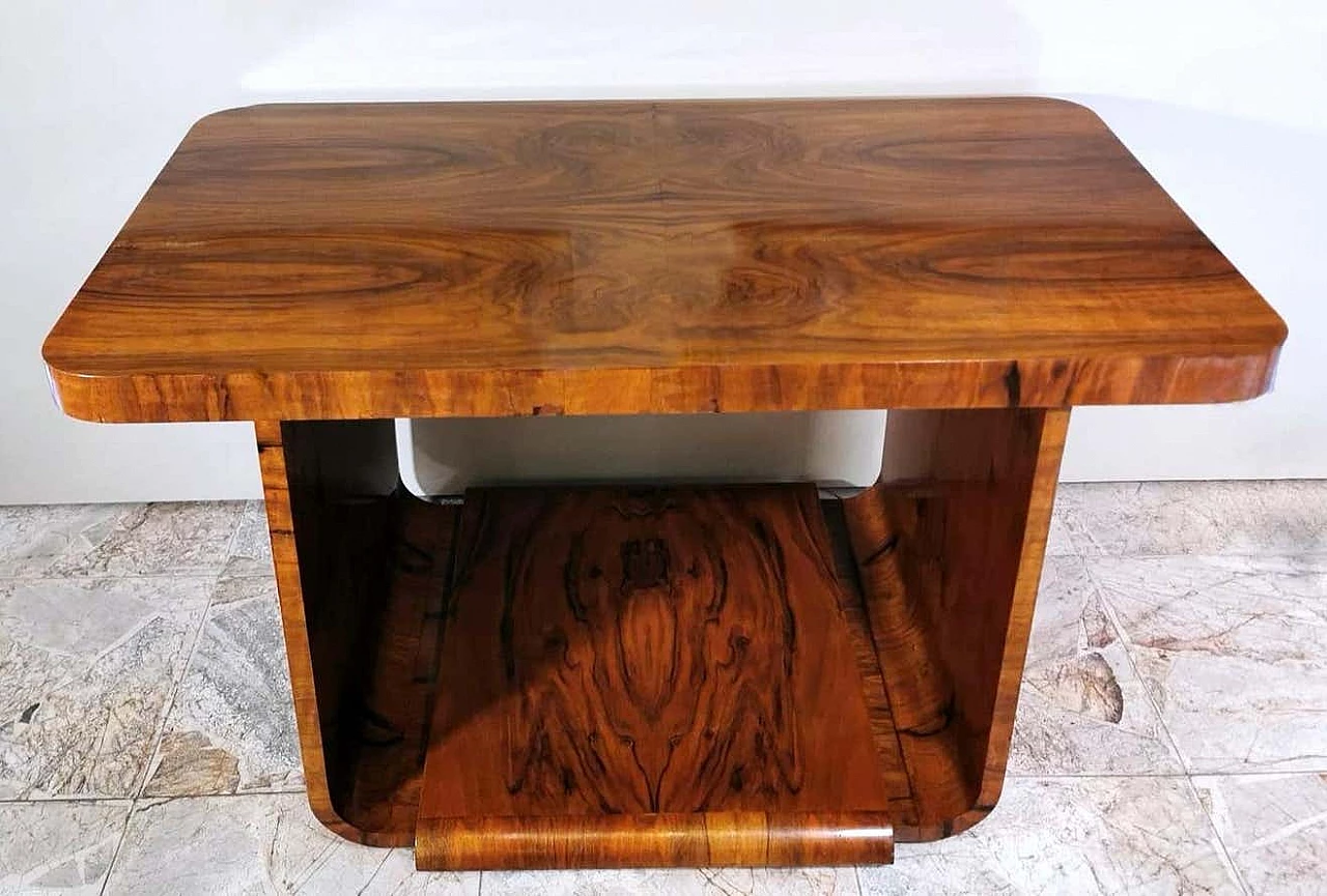 Art Deco coffee table in walnut briar, 20s 1241980