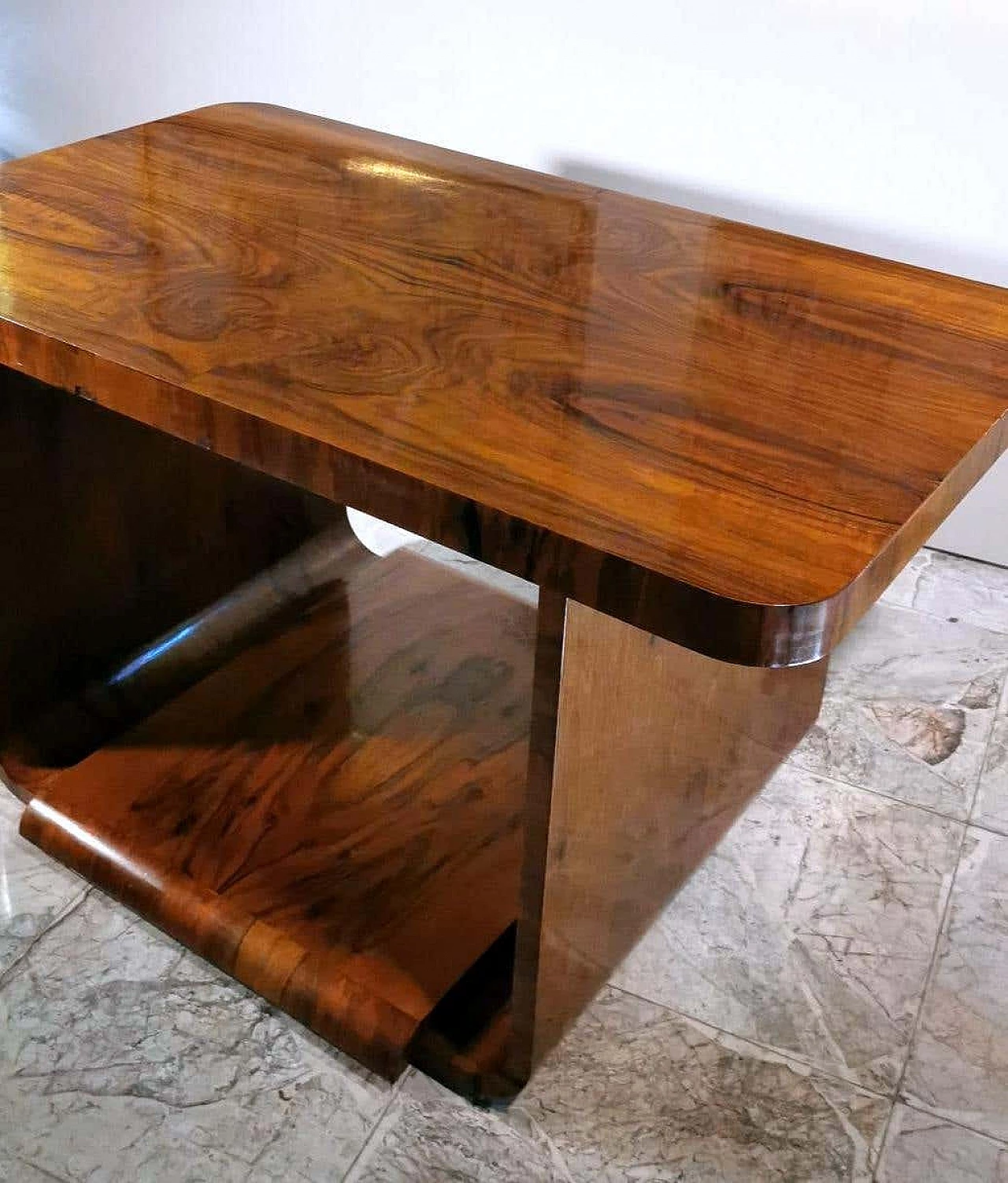 Art Deco coffee table in walnut briar, 20s 1241982