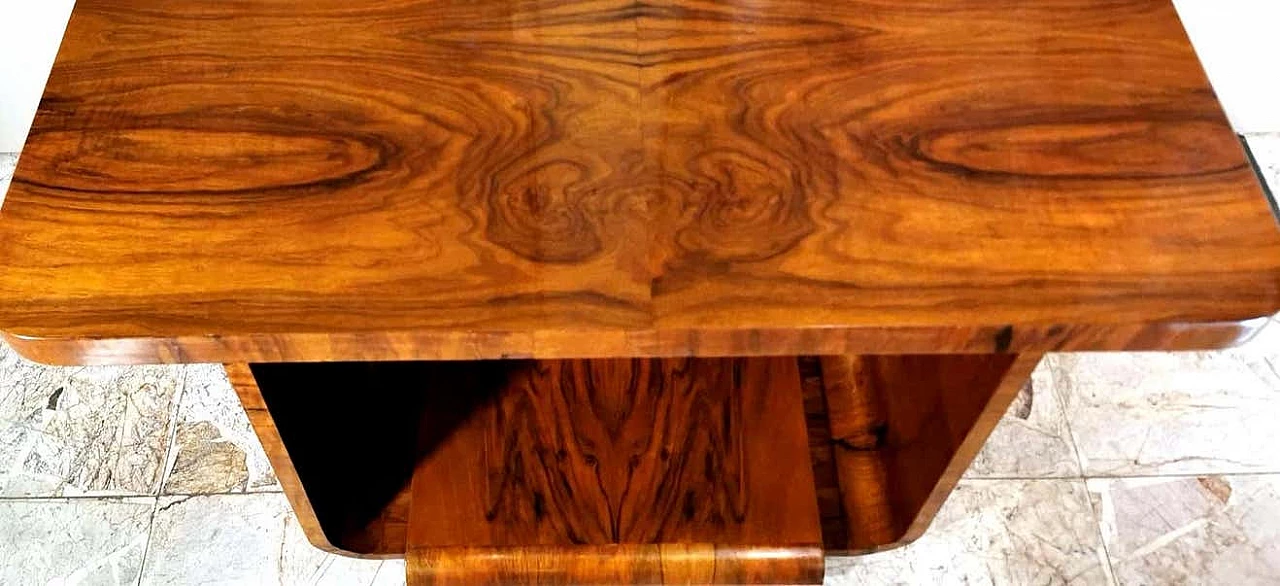 Art Deco coffee table in walnut briar, 20s 1241984