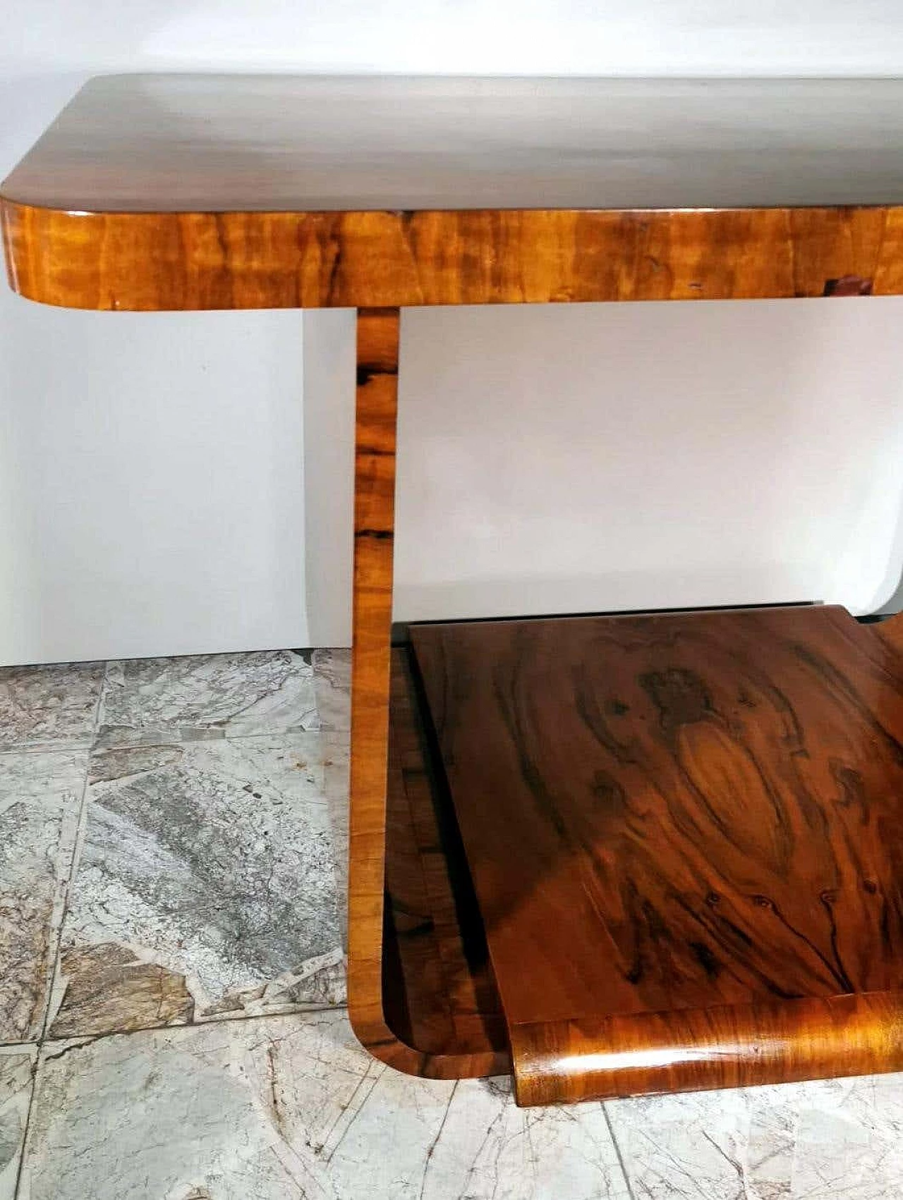 Art Deco coffee table in walnut briar, 20s 1241987