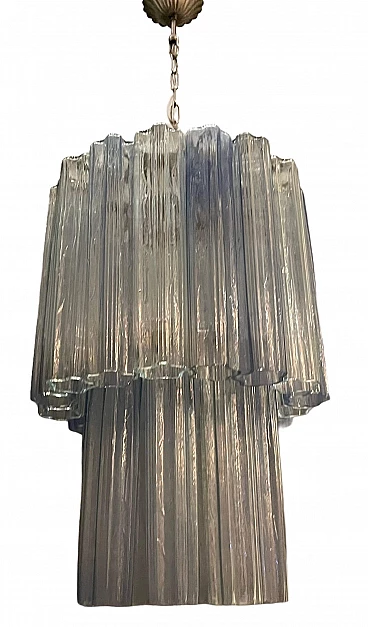 Large chandelier Tronchi in Murano glass, 70s