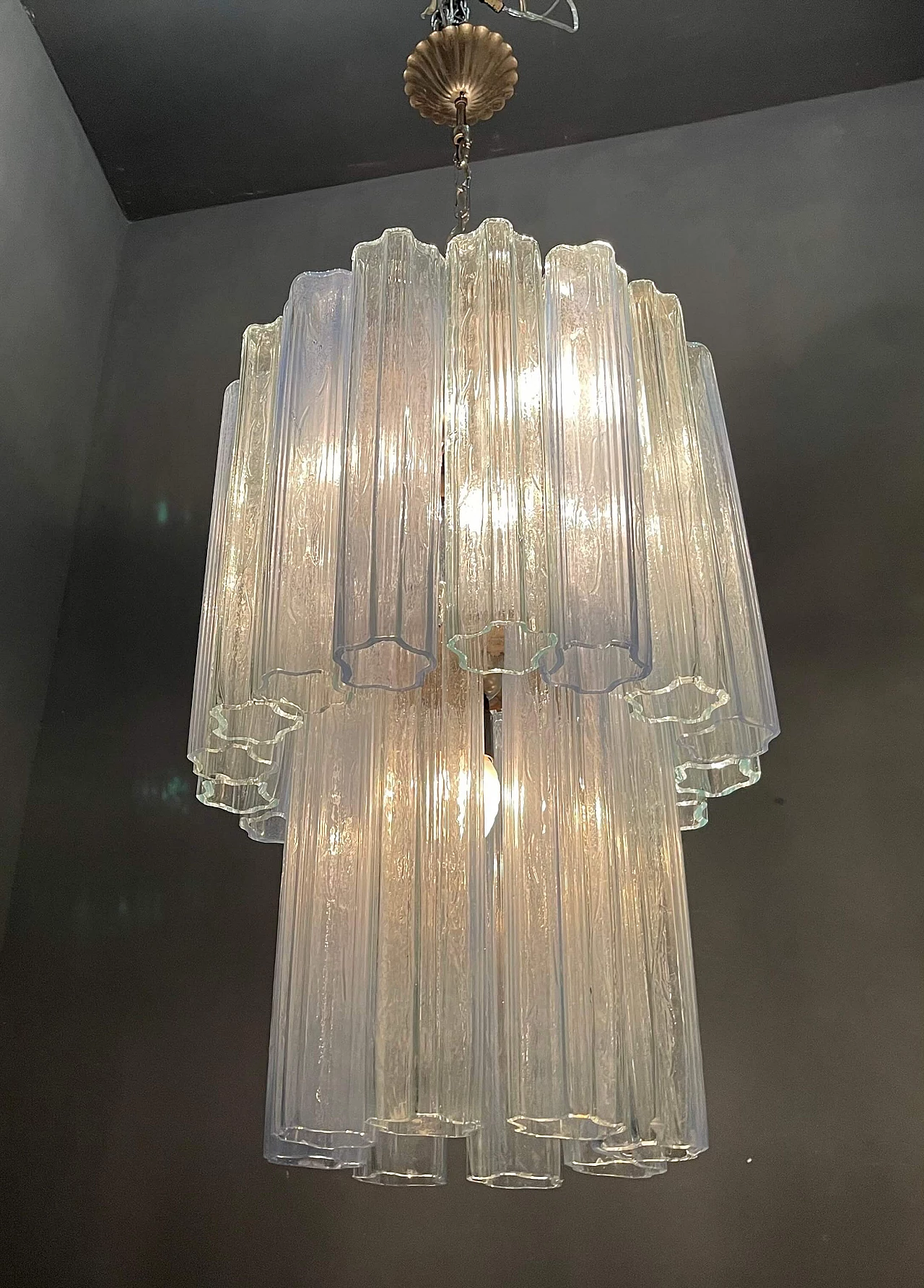 Large chandelier Tronchi in Murano glass, 70s 1242053