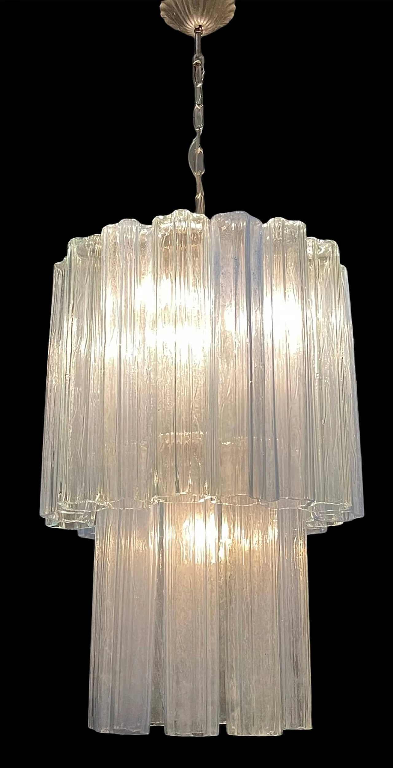 Large chandelier Tronchi in Murano glass, 70s 1242054