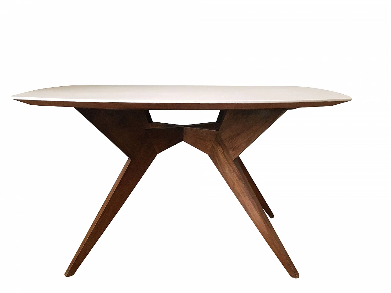 Walnut dining table in the style of Ico Parisi 60s intOndo