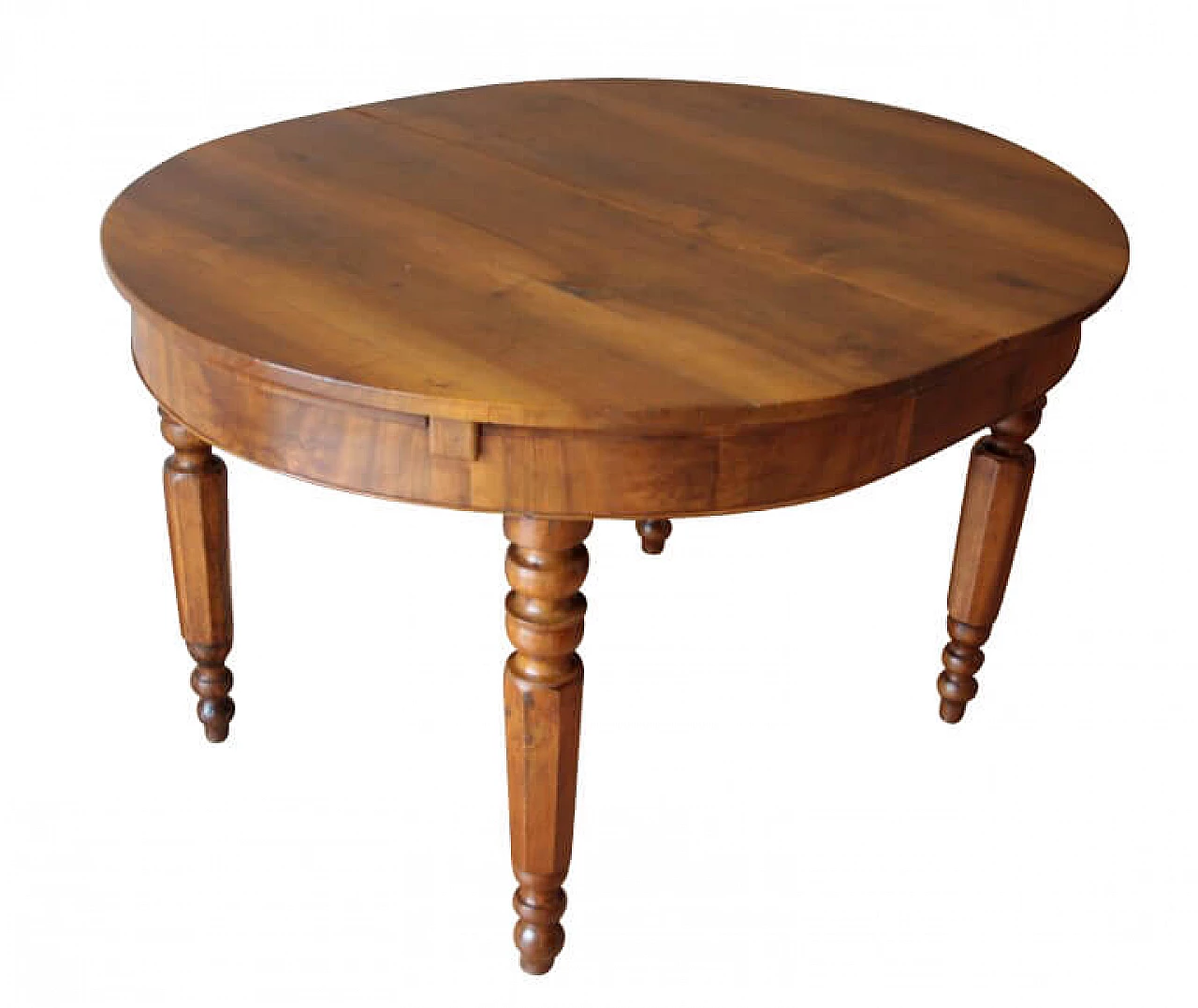 Solid walnut extensible round table, 19th century 1243881