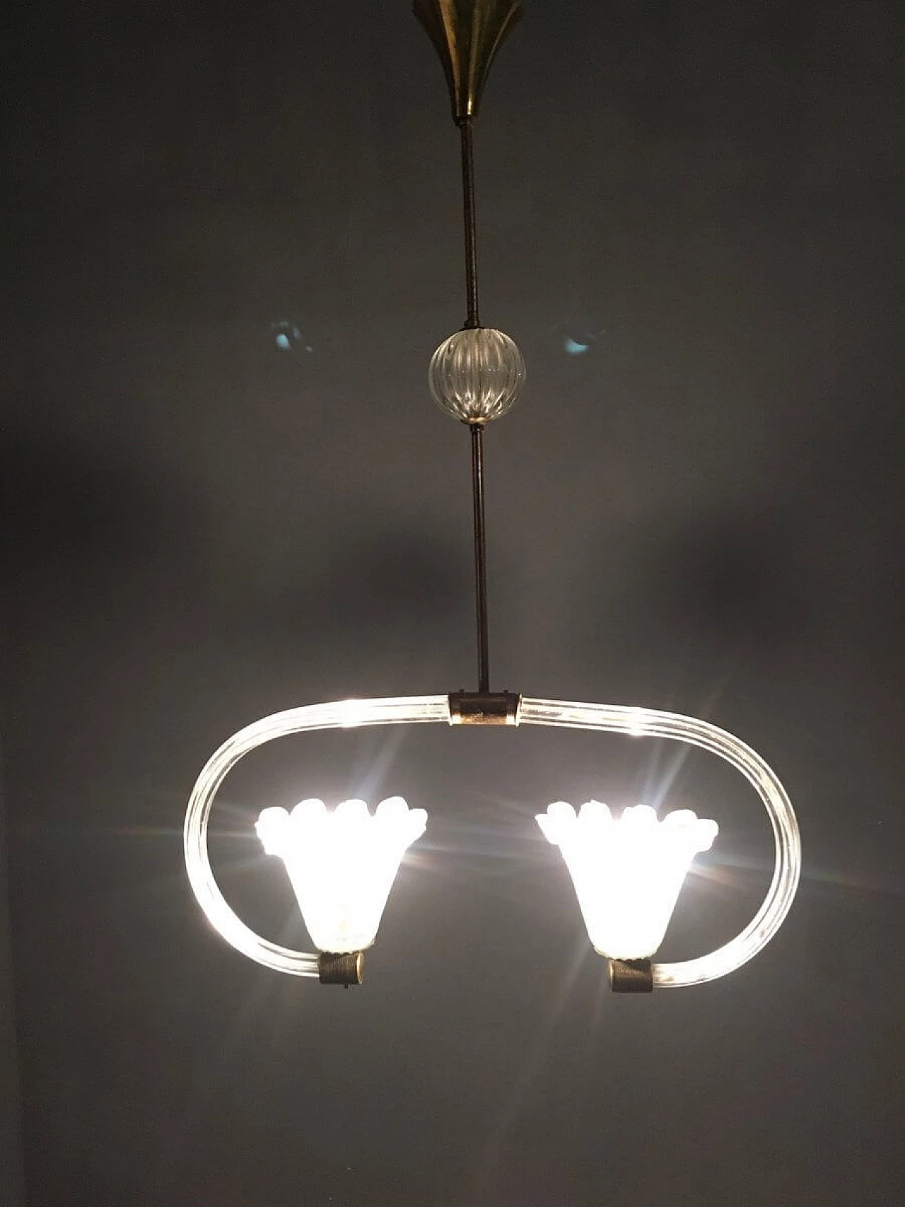 Suspension lamp in Murano glass by Ercole Barovier, 1940s 1245810