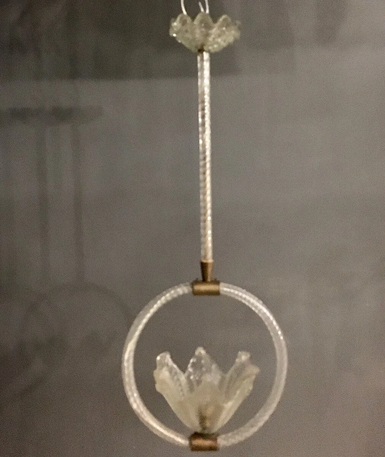 Suspension lamp in Murano glass by Ercole Barovier, 1940s 1245815